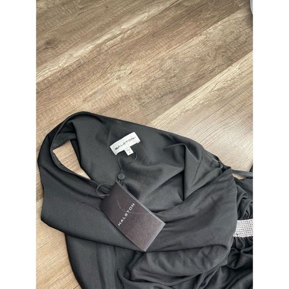 Halston Amira Jersey One-Shoulder Gown US 4 $595 - Picture 10 of 10